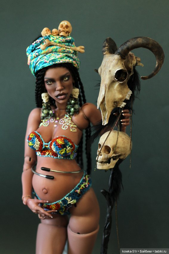 Иман жрица вуду — Авторские шарнирные куклы своими руками: лепка (фото 4)