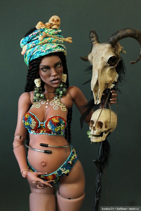 Иман жрица вуду — Авторские шарнирные куклы своими руками: лепка (фото 5)