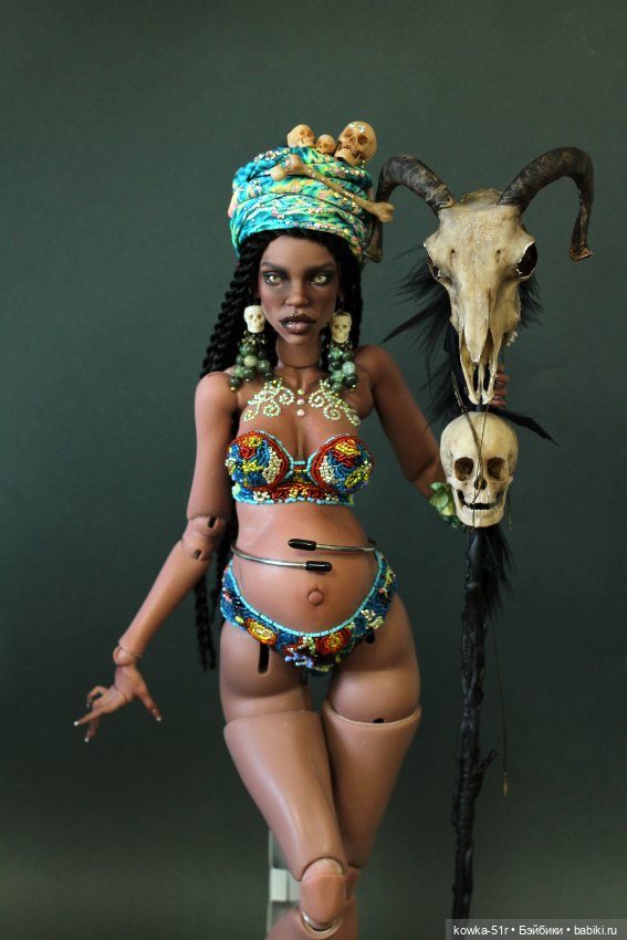 Иман жрица вуду — Авторские шарнирные куклы своими руками: лепка (фото 6)