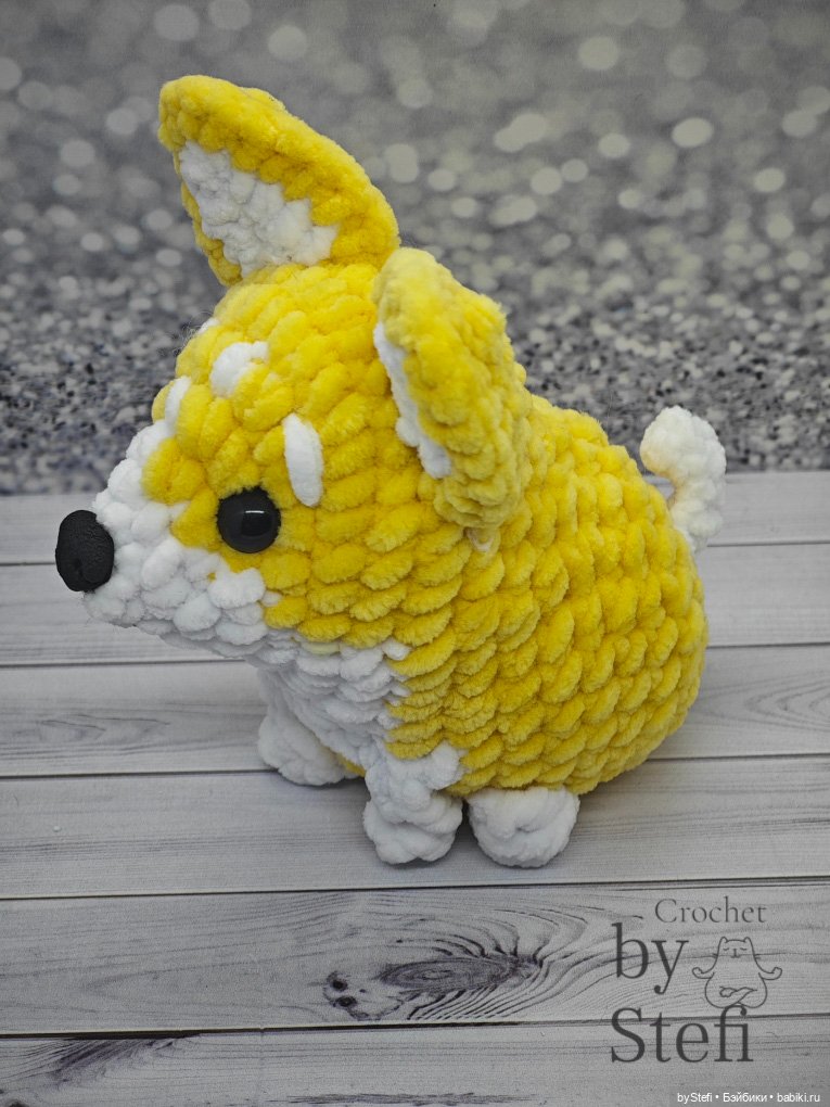 Плюшевый пёсель — Вязаные игрушки и амигуруми: крючком