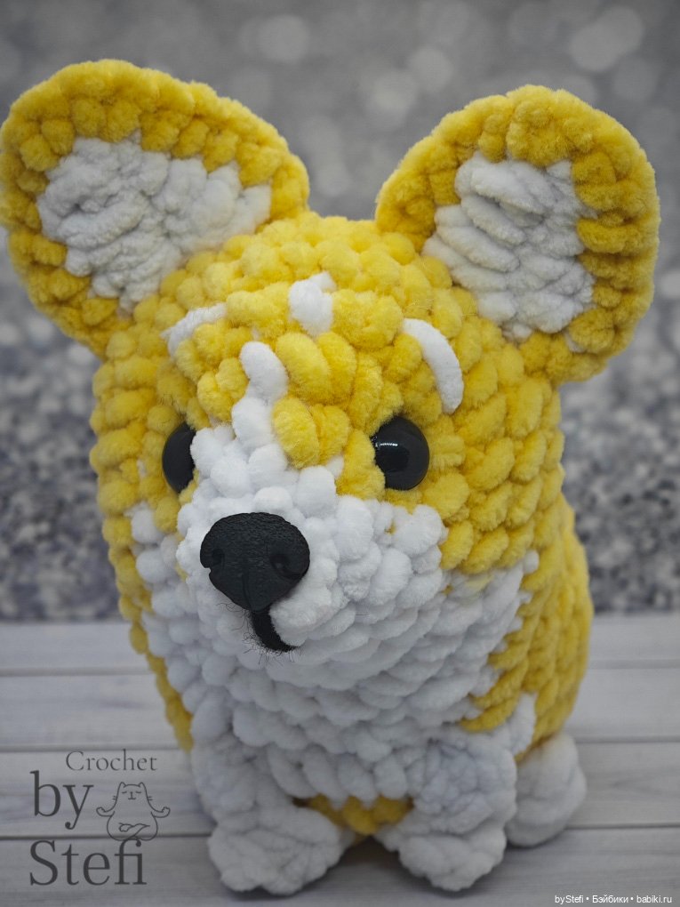 Плюшевый пёсель — Вязаные игрушки и амигуруми: крючком (фото 7)