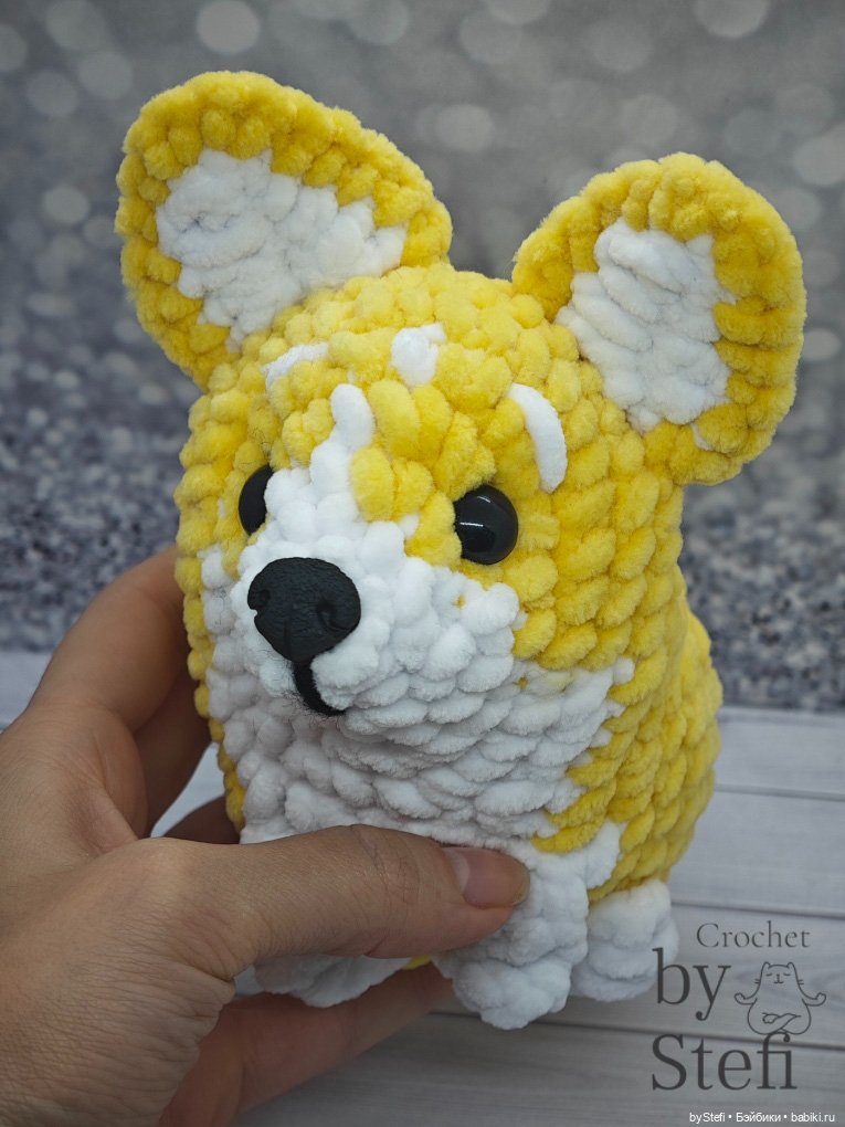 Плюшевый пёсель — Вязаные игрушки и амигуруми: крючком
