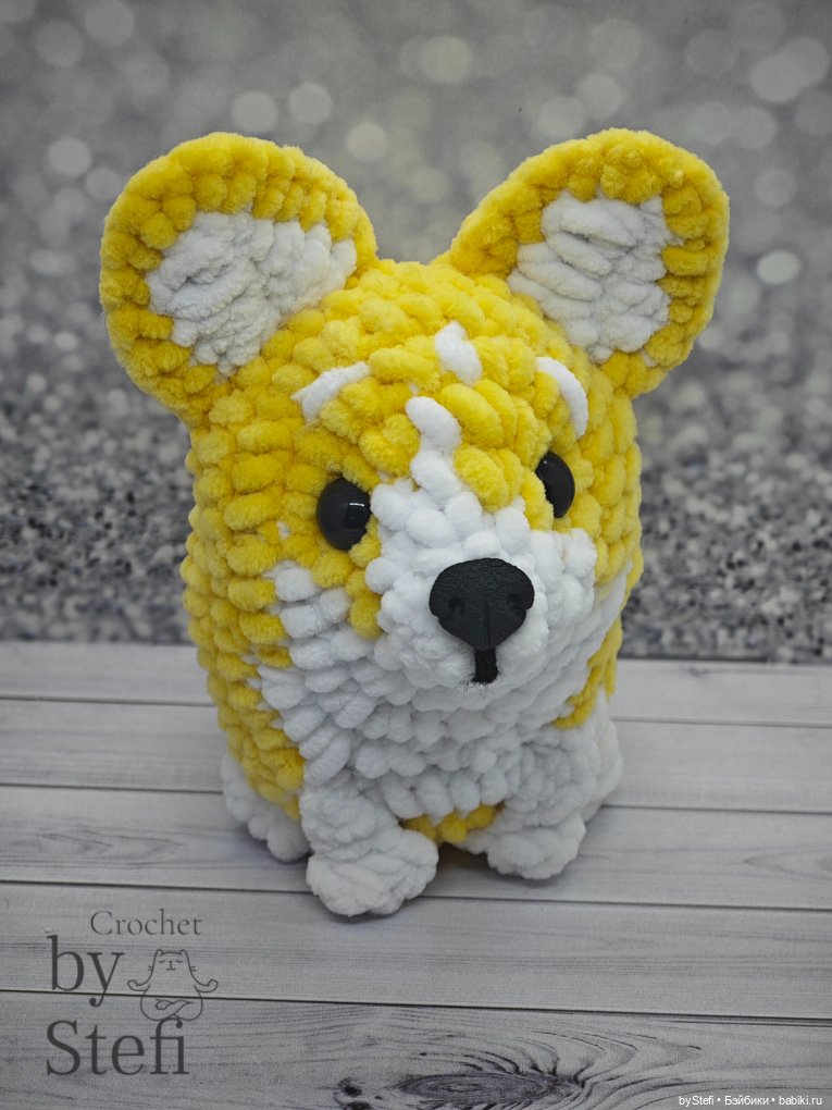 Плюшевый пёсель — Вязаные игрушки и амигуруми: крючком