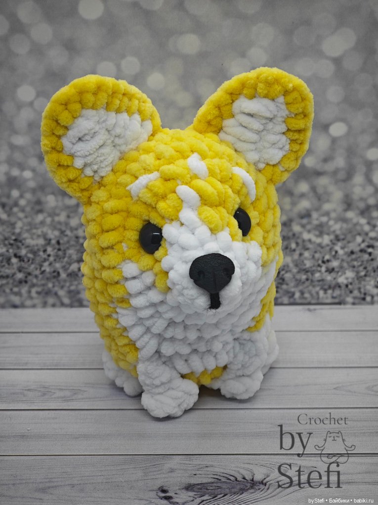 Плюшевый пёсель — Вязаные игрушки и амигуруми: крючком