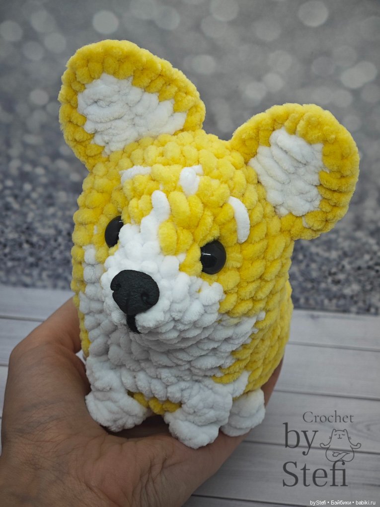 Плюшевый пёсель — Вязаные игрушки и амигуруми: крючком