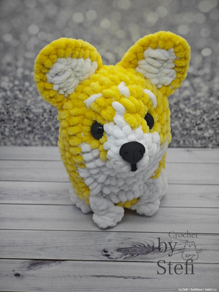 Плюшевый пёсель — Вязаные игрушки и амигуруми: крючком