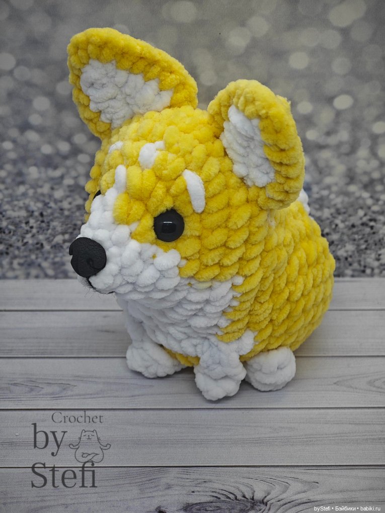 Плюшевый пёсель — Вязаные игрушки и амигуруми: крючком