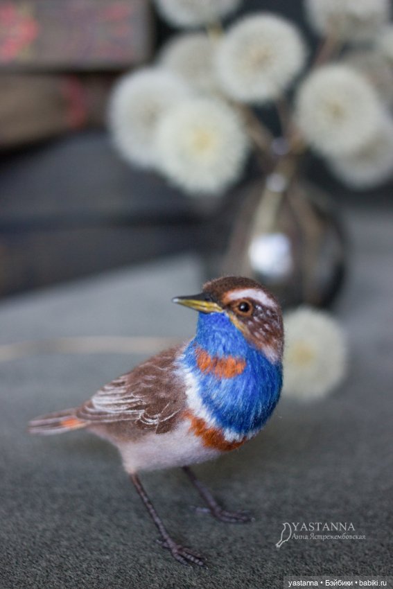 Варакушка - повторушка — Валяные игрушки из шерсти: сухое валяние (фото 3)