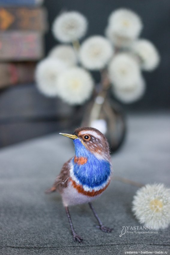 Варакушка - повторушка — Валяные игрушки из шерсти: сухое валяние (фото 5)