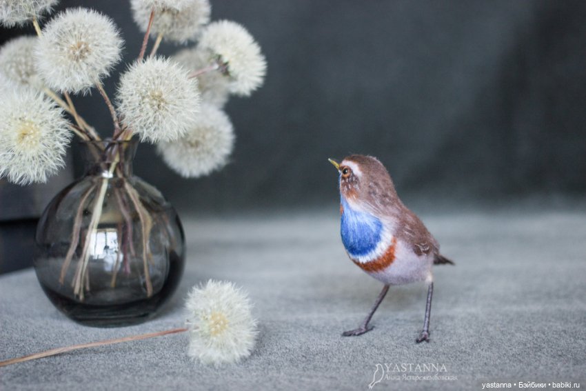 Варакушка - повторушка — Валяные игрушки из шерсти: сухое валяние (фото 7)