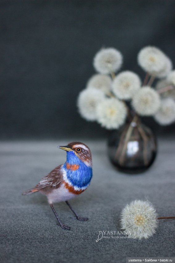 Варакушка - повторушка — Валяные игрушки из шерсти: сухое валяние (фото 8)