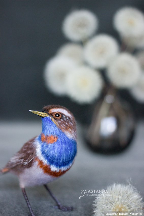 Варакушка - повторушка — Валяные игрушки из шерсти: сухое валяние (фото 9)