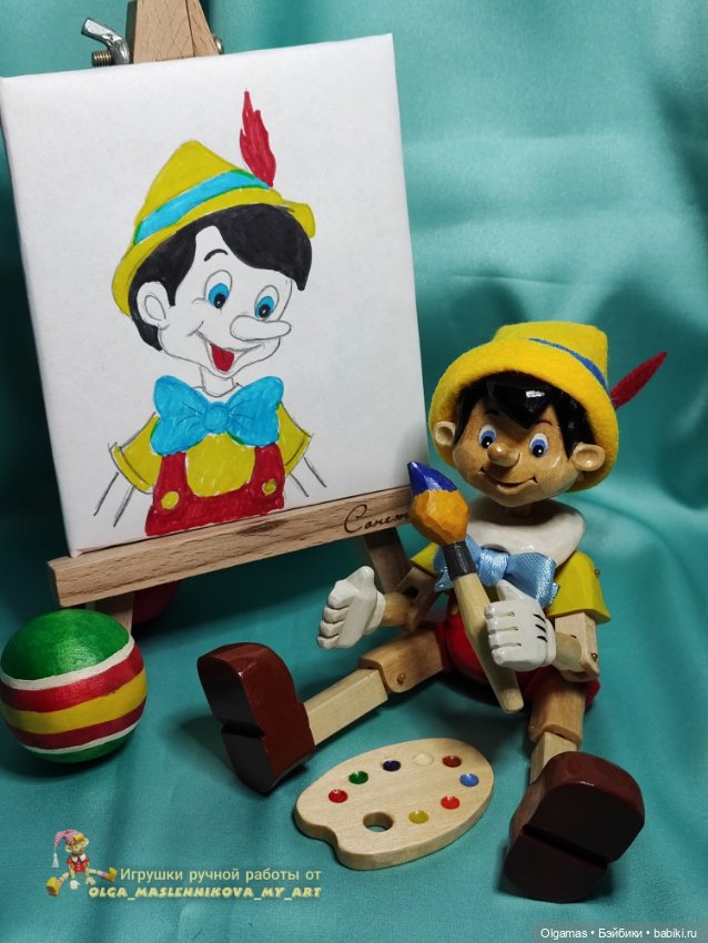 Пиноккио 🤥🙃 — Авторские игрушки из дерева: резьба (фото 4)