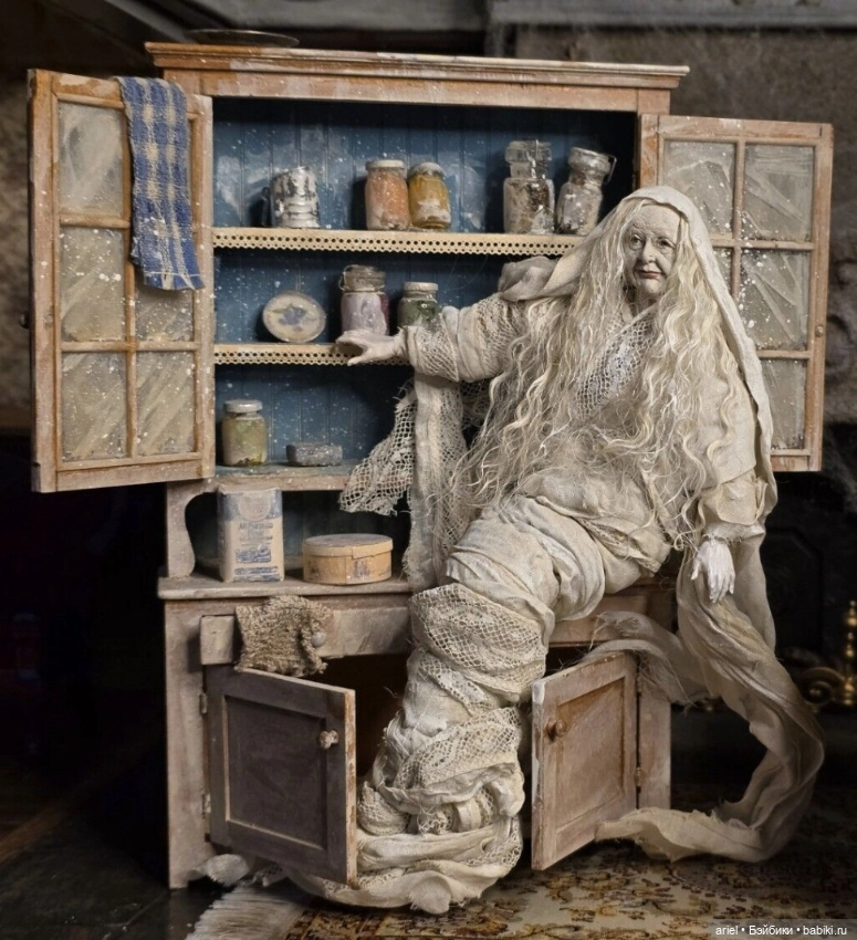 Диорама «Элеанор, вечный страж викторианской кухни» от мастера Марсии Бэкстром