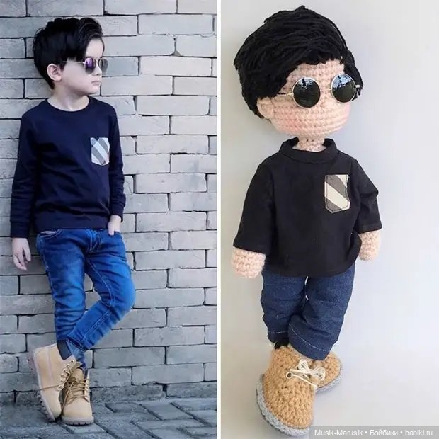 Многодетная мать делает вязаные куклы-портреты