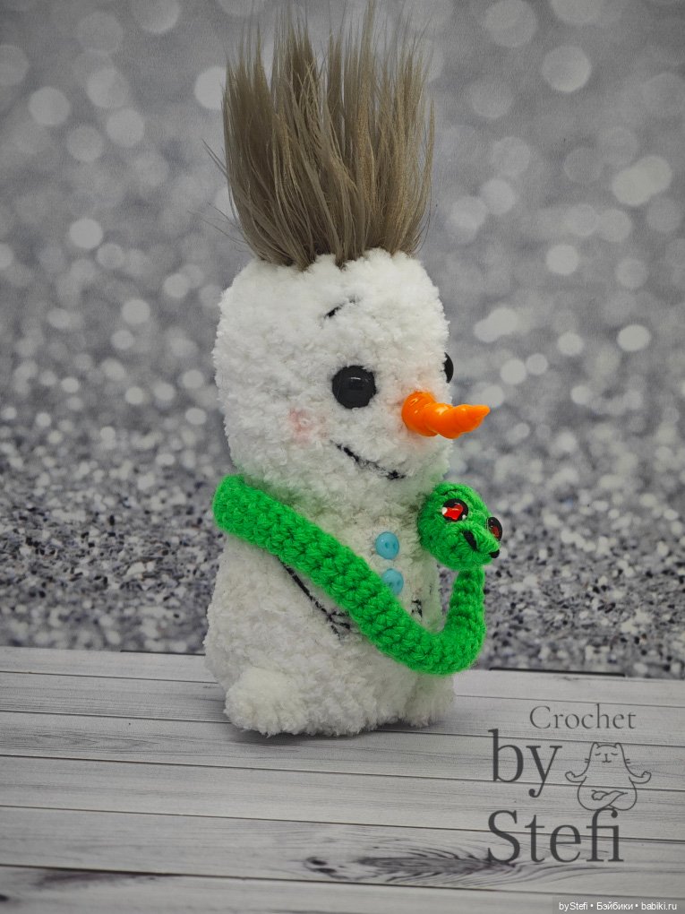 Снеговичок Чубарик — Вязаные игрушки и амигуруми: крючком (фото 9)