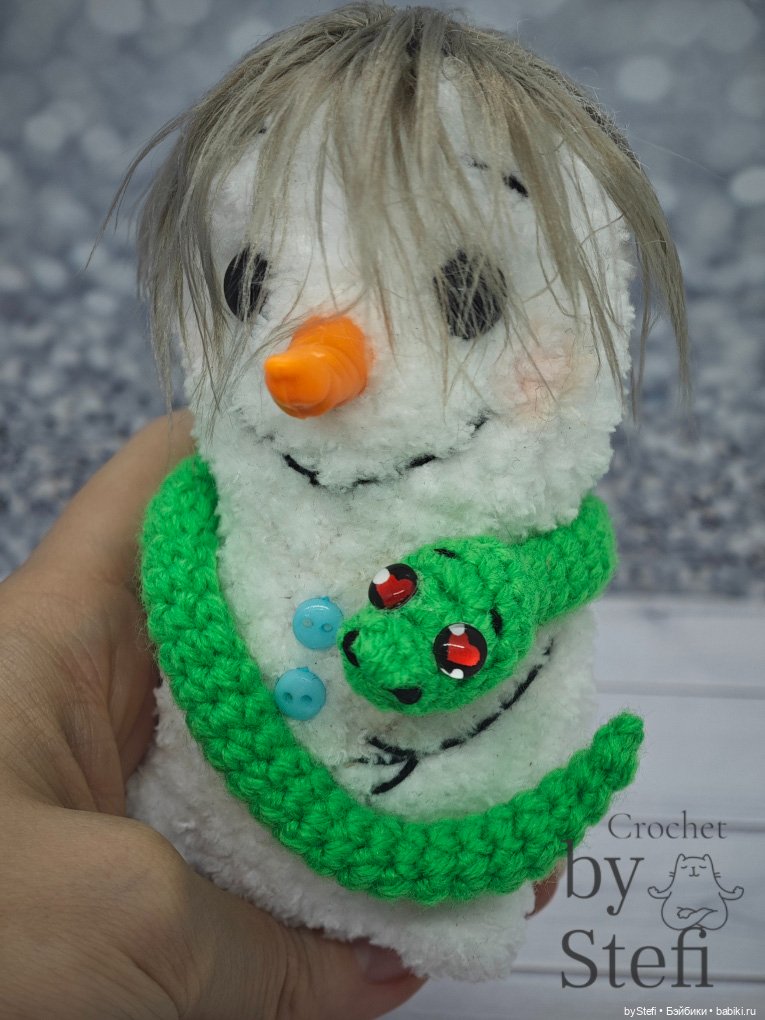 Снеговичок Чубарик — Вязаные игрушки и амигуруми: крючком (фото 6)