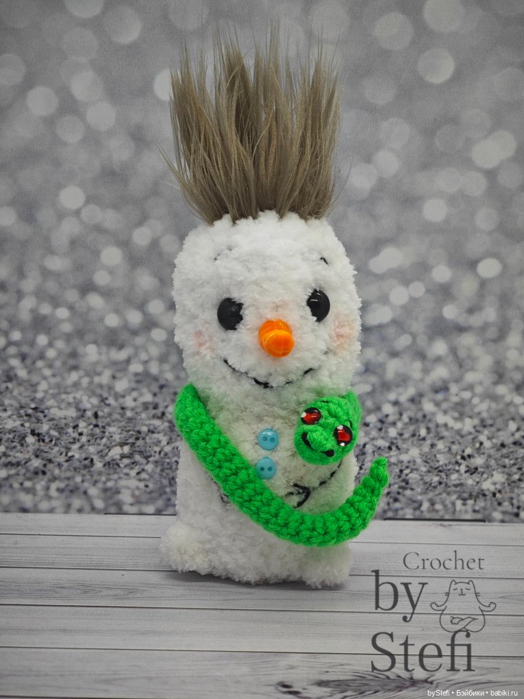 Снеговичок Чубарик — Вязаные игрушки и амигуруми: крючком (фото 8)
