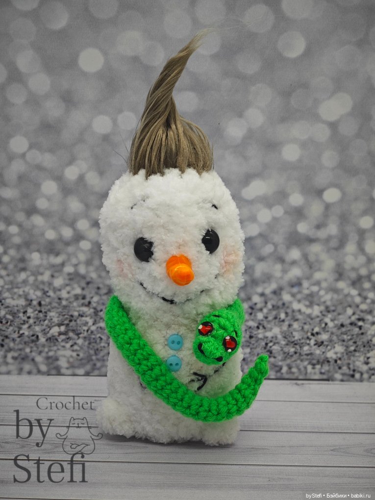 Снеговичок Чубарик — Вязаные игрушки и амигуруми: крючком