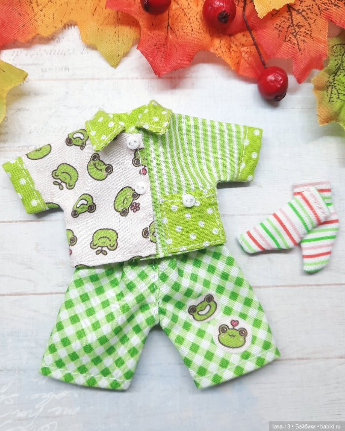 Пижамный стиль — Одежда и обувь для кукол своими руками: фото (фото 3)