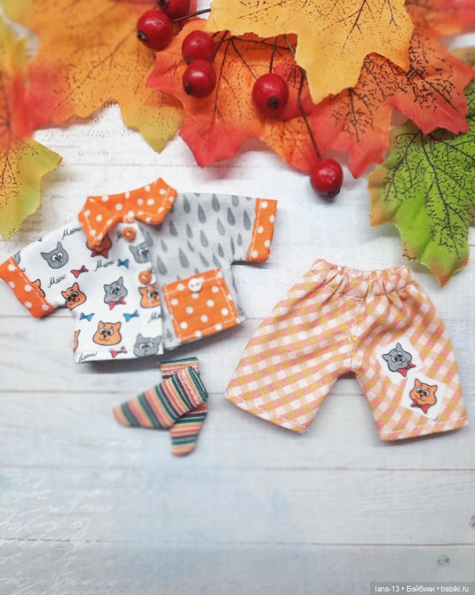 Пижамный стиль — Одежда и обувь для кукол своими руками: фото (фото 8)