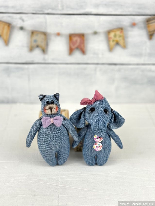 Джинсовые дружочки — Авторские мишки Тедди и друзья: фото (фото 5)