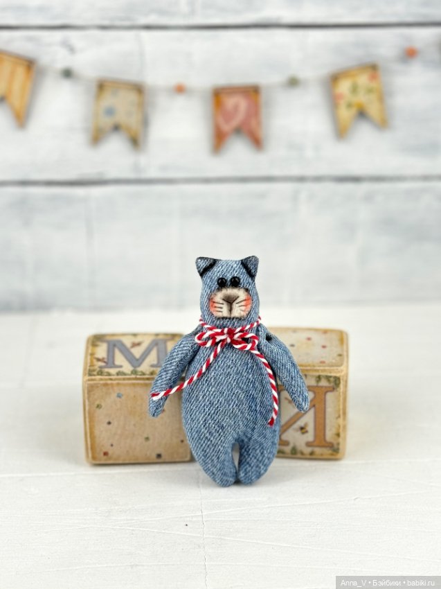 Джинсовые дружочки — Авторские мишки Тедди и друзья: фото (фото 2)