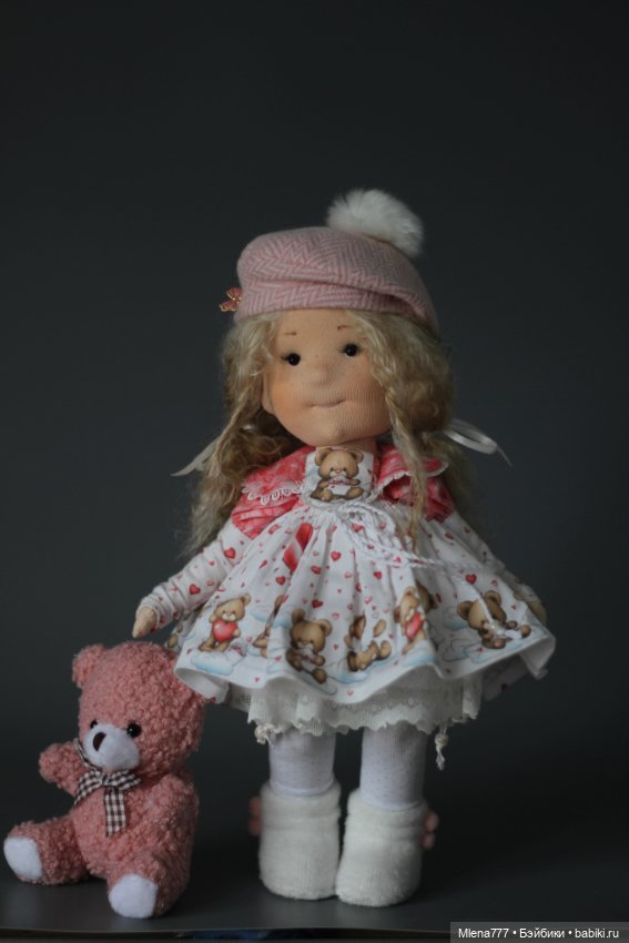 Маруся и медведь — Авторские текстильные куклы: Вальдорфские (фото 6)