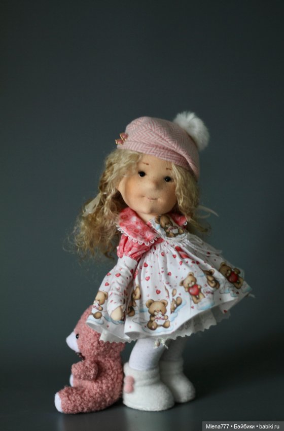 Маруся и медведь — Авторские текстильные куклы: Вальдорфские