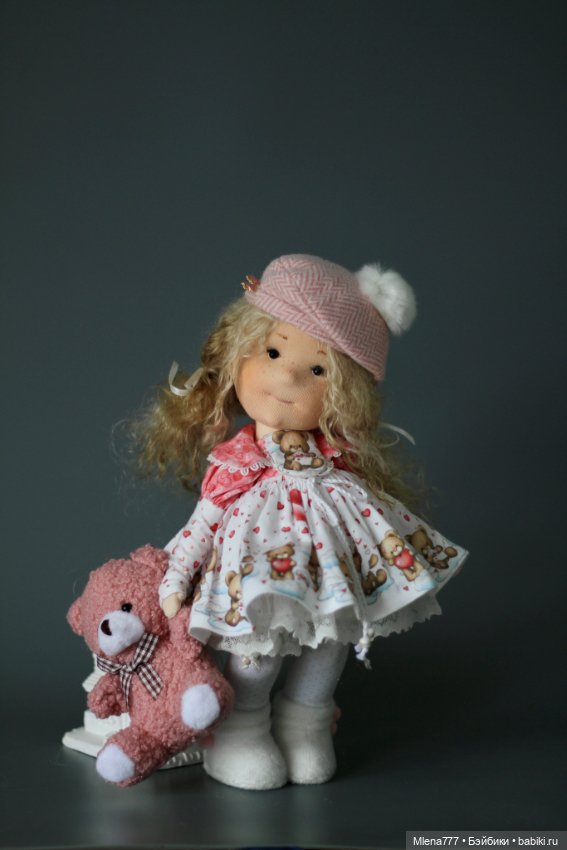 Маруся и медведь — Авторские текстильные куклы: Вальдорфские (фото 2)