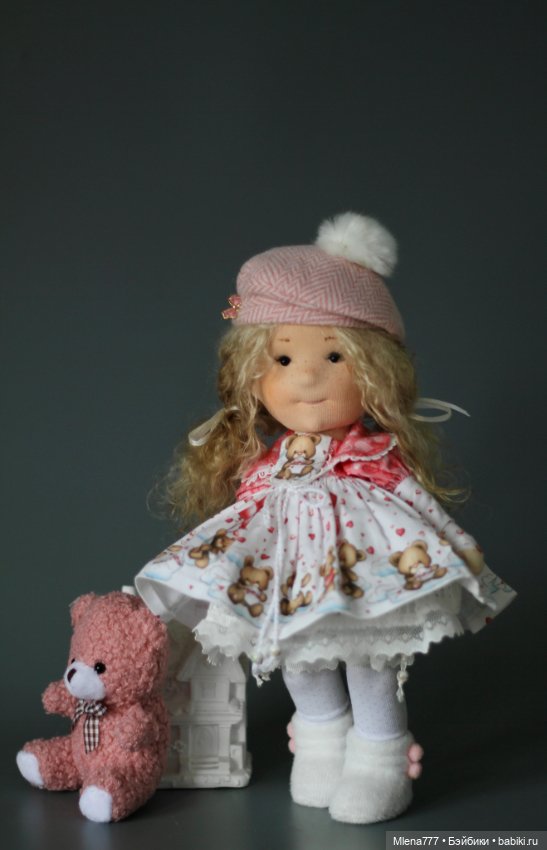Маруся и медведь — Авторские текстильные куклы: Вальдорфские (фото 3)