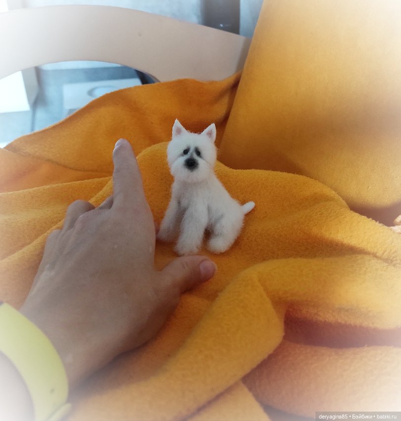 Вест-хайленд-уайт-терьер — Валяные игрушки из шерсти: сухое валяние