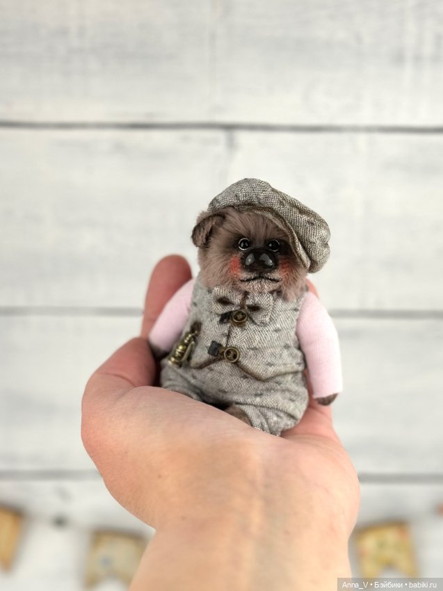 Тедди мишка Рэм с джинсовыми дружочками (фото 5)