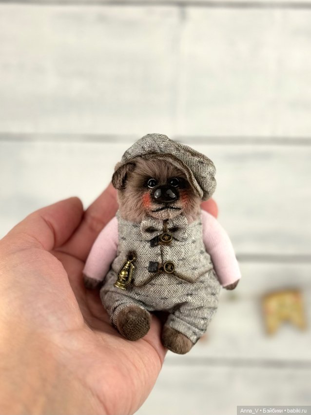 Тедди мишка Рэм с джинсовыми дружочками (фото 2)