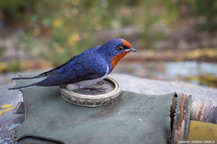 Ласточка — Валяные игрушки из шерсти: сухое валяние