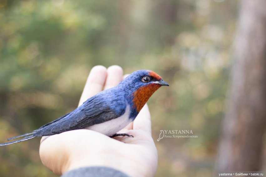 Ласточка — Валяные игрушки из шерсти: сухое валяние