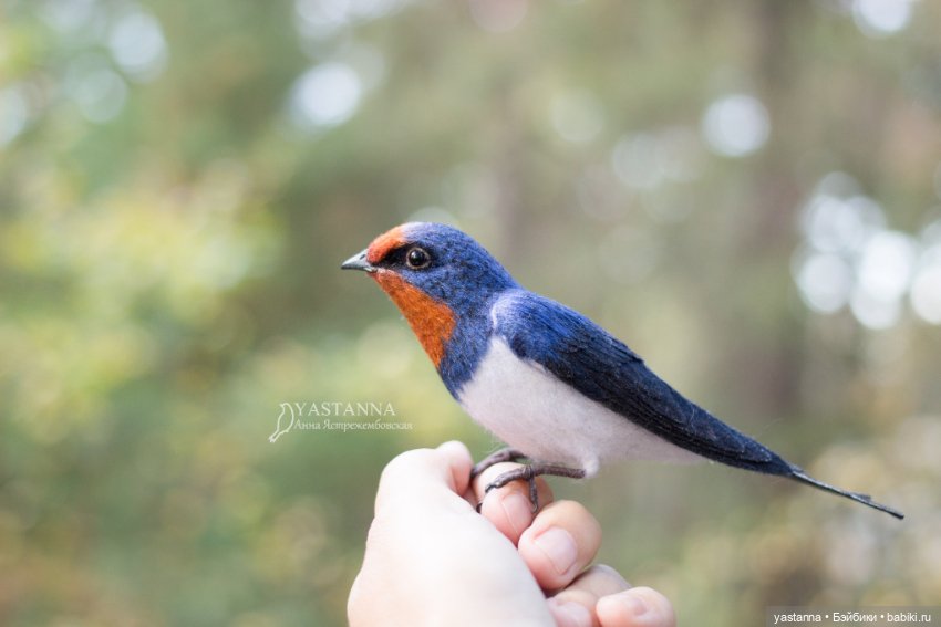 Ласточка — Валяные игрушки из шерсти: сухое валяние