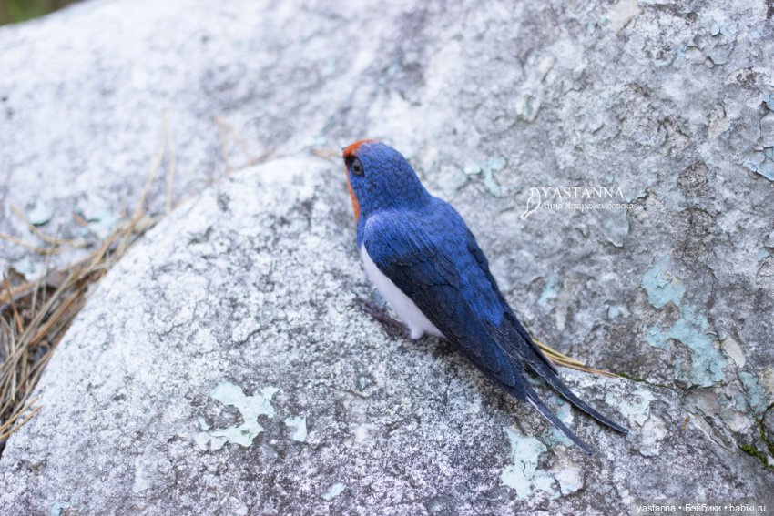 Ласточка — Валяные игрушки из шерсти: сухое валяние (фото 4)