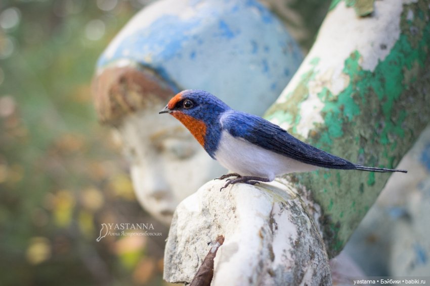 Ласточка — Валяные игрушки из шерсти: сухое валяние