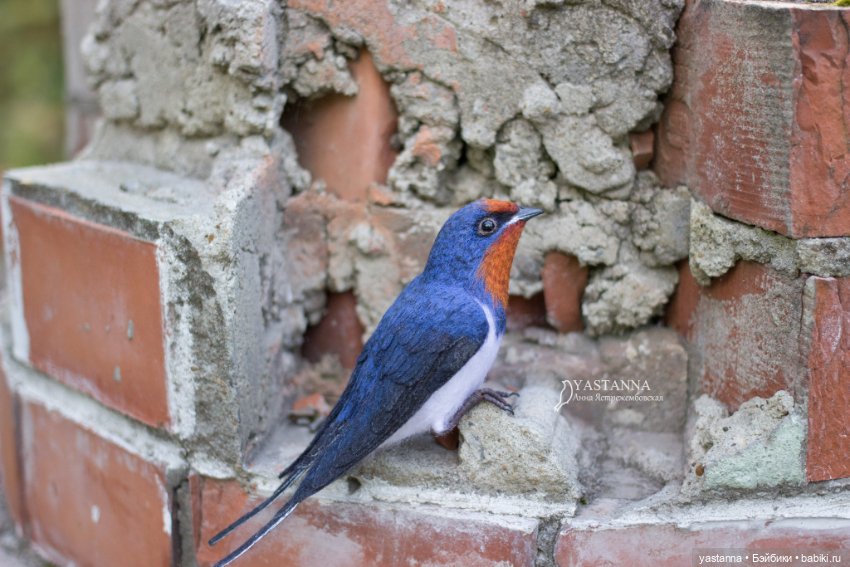 Ласточка — Валяные игрушки из шерсти: сухое валяние (фото 8)