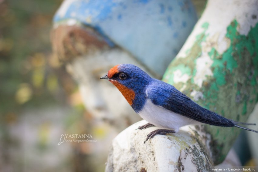 Ласточка — Валяные игрушки из шерсти: сухое валяние