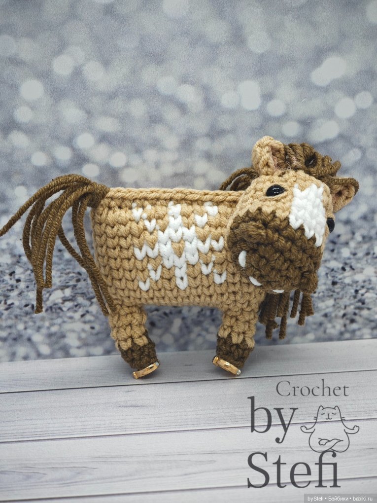 Лошадка (жаккард) — Вязаные игрушки и амигуруми: крючком (фото 3)