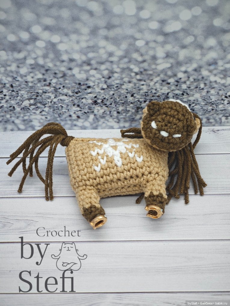 Лошадка (жаккард) — Вязаные игрушки и амигуруми: крючком (фото 4)