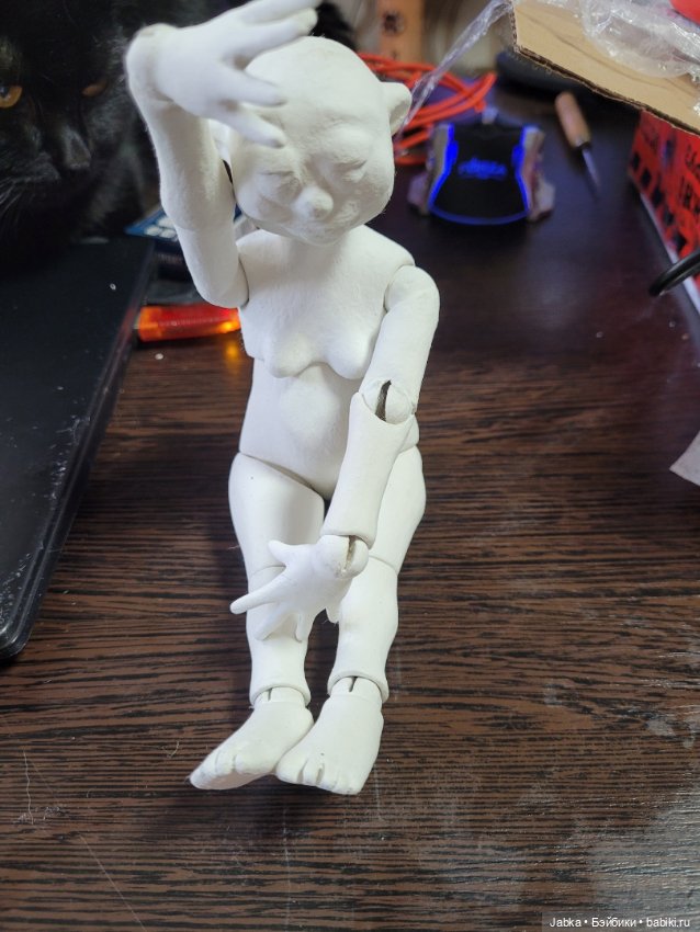 Ведьма к Хэллоуину — Авторские шарнирные куклы своими руками: лепка