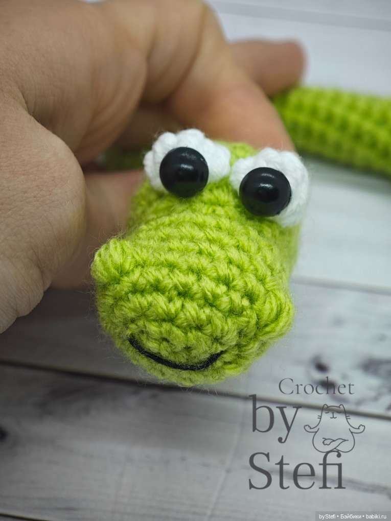 Змей Буклик — Вязаные игрушки и амигуруми: крючком (фото 6)