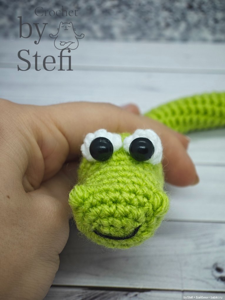 Змей Буклик — Вязаные игрушки и амигуруми: крючком (фото 3)