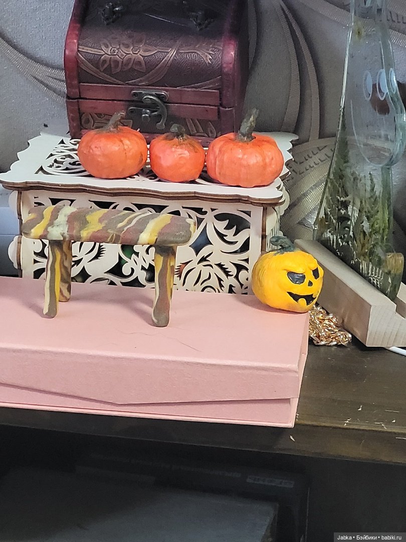 Подготовка к Хэллоуину — Авторские куклы из дерева (фото 7)