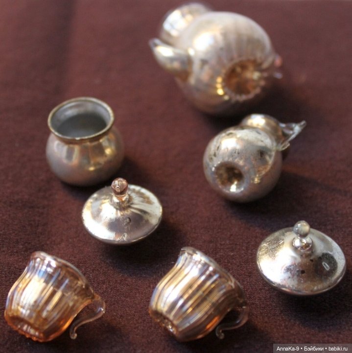 Антикварные кукольные сервизы из стекла (фото 8)