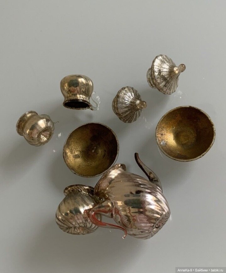 Антикварные кукольные сервизы из стекла (фото 9)