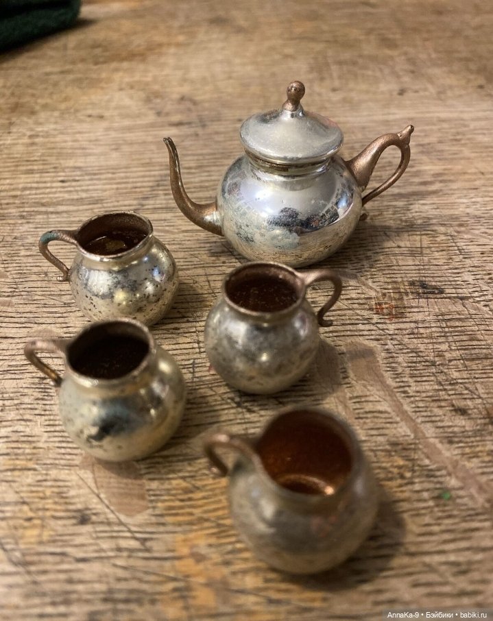 Антикварные кукольные сервизы из стекла (фото 6)